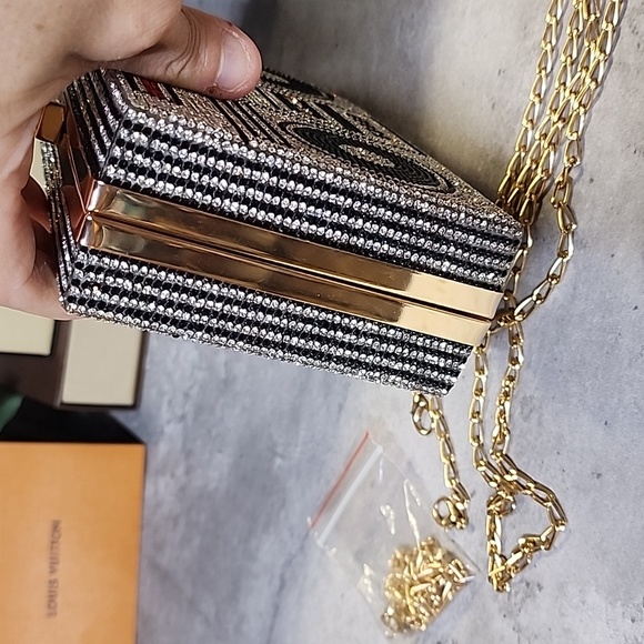 Rhinestone Boom box crossbody/ clutch bag - Picture 6 of 14